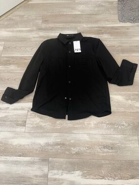 Zara Men’s Black Button-Up Shirt- NWT